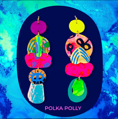 Two Face - Earrings - Polka Polly