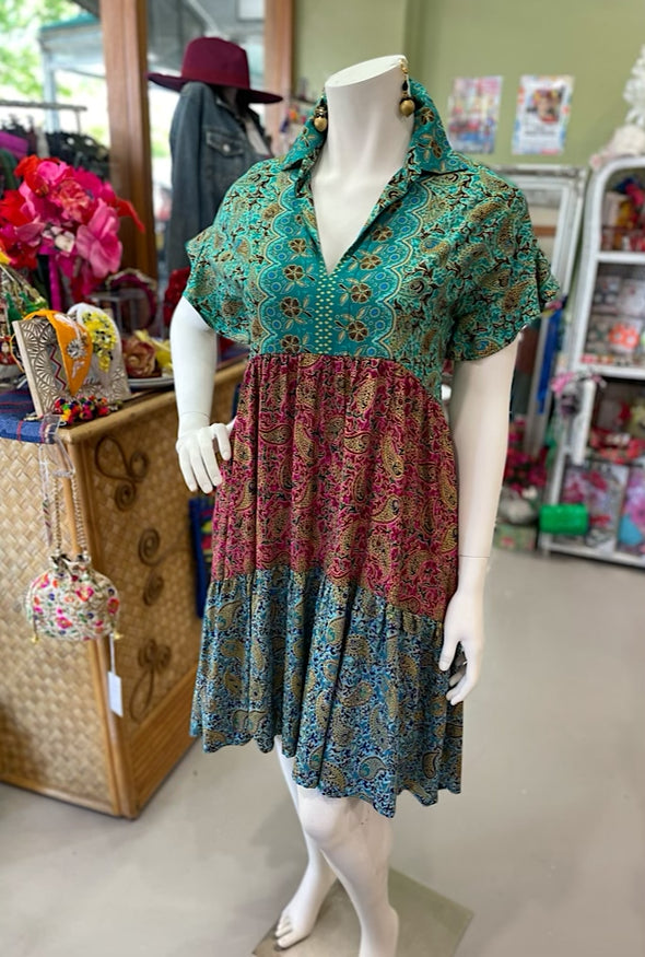 Christina Dress in Batik Fabric - SFH Designs
