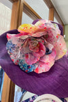 ￼Hand Dyed/painted on patterned fabrics (A) Corsage by Flora Fascinata Millinery