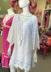 Iris Tunic Lined in White - Anannasa