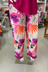 Miami Palazzo Pants with Berry Border - Anannasa
