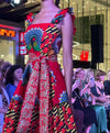 Dorothy Dress in Reds Ankara Fabric - Custom design by SFH