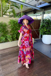 Christina Dress in Ankara Reds & Pinks - SFH Designs