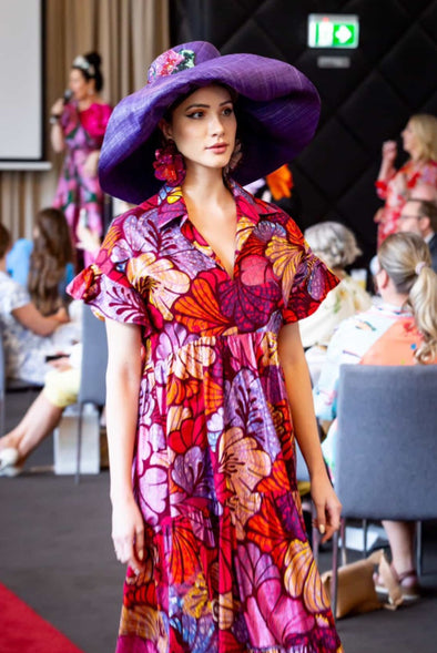 Christina Dress in Ankara Reds & Pinks - SFH Designs