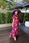 Christina Dress in Ankara Reds & Pinks - SFH Designs