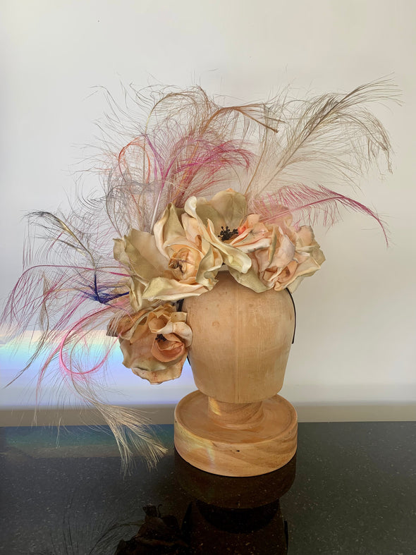 Feathers & Roses Headband by Flora Fascinata #