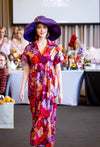 Christina Dress in Ankara Reds & Pinks - SFH Designs