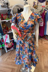 French Riviera Wrap Dress with Triple Frill Sleeve - Custom Design by SFH