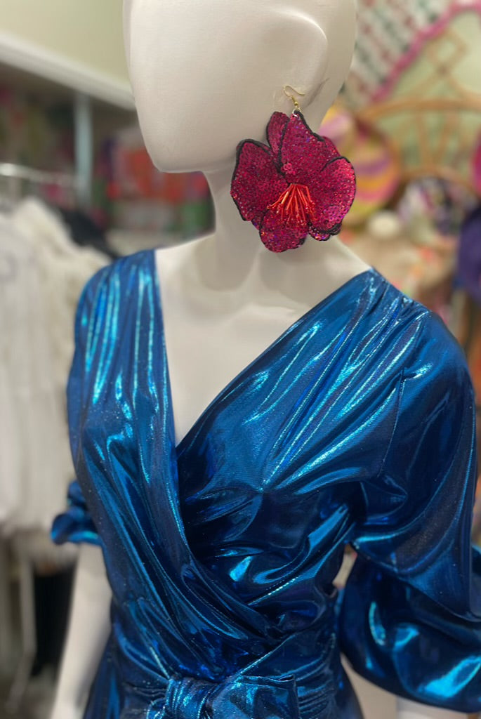 metallic blue dress zara Zara cobalt blue metallic dress