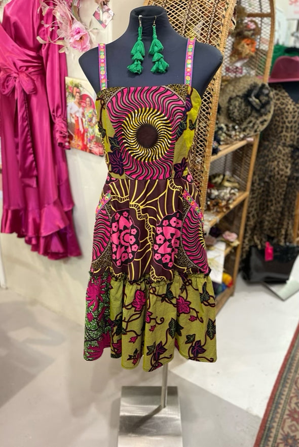 Dorothy Short Dress in Ankara Fabric - Custom design by SFH