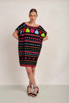 Haiti Tunic Shift Dress - Black - Anannasa