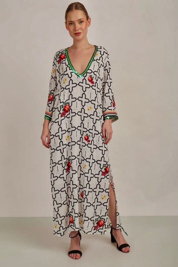 Marrakesh V-Neck Maxi Dress - Anannasa