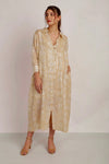 Sun Lurex Shirt Dress with Sash Belt - Anannasa