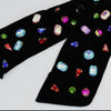 Bejewelled Colourful Velvet Bow