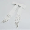 Bejewelled Diamond Velvet White Bow