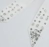 Bejewelled Diamond Velvet White Bow