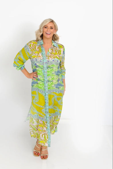 Sage Silk Dress - Ivy Pearl