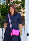 Sally Crossbody Handbag - Patent Neon Pink - Liv & Milly