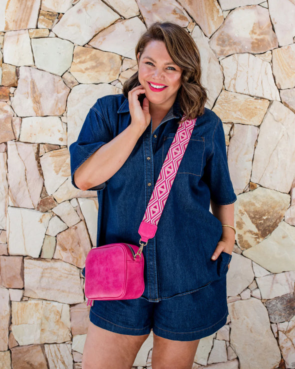 Sally Crossbody Handbag - Pink - Liv & Milly