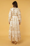 Ziggy Ayana Ivory Dress with Gold Thread