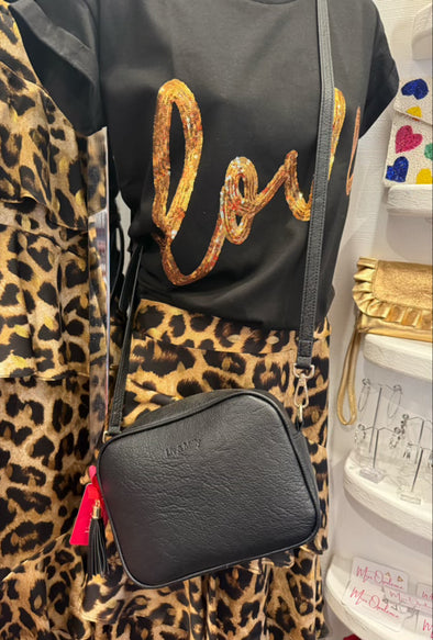 Sally - Black Crossbody Bag by Liv&Milly