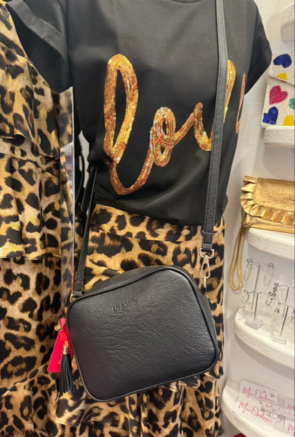 Sally - Black Crossbody Bag by Liv&Milly