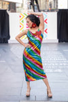 Harry Styles Slinky Dress in Rainbow Sparkles Sequins - SFH Designs Original
