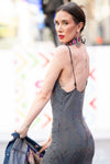 Slinky Dress in Silver Sequins - SFH Designs Original