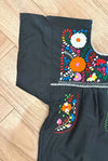 Mexican Bohemian Long Dress - Black