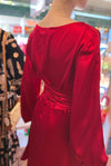 Lara Wrap Frill with Long sleeves in Deluxe Red