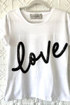 The Love Tee White & Black Sequins - Renee Loves Frances