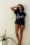 The Love Tee Black &  Silver Sequins - Renee Loves Frances