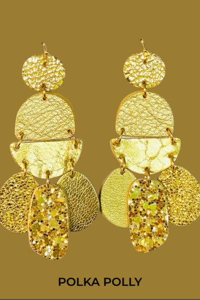 Golden Gypsy Earrings - Polka Polly