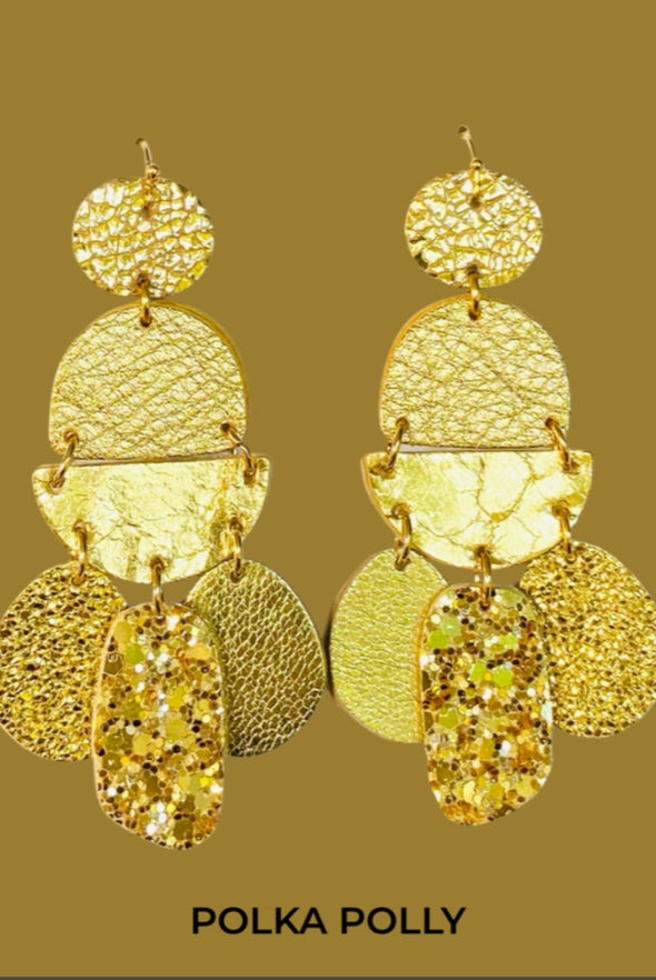 Golden Gypsy Earrings - Polka Polly