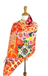 Double Sided Wrap - Orange Seventies - Anna Chandler