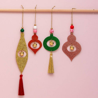 Glitter Ornament Set