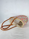 Multicoloured Straw Sequins Bag - French Market Basket