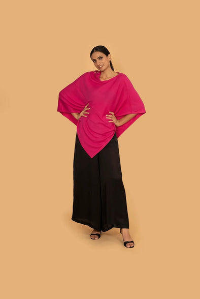 Audrey Poncho in Pink - Anannasa