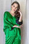 Silvia Blouse in Emerald- Anannasa