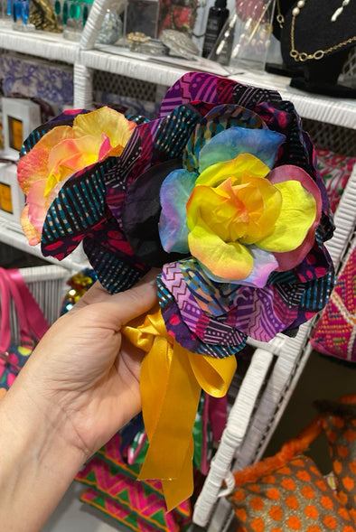 Ankara Corsage #11 by Flora Fascinata Millinery