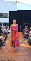 Dorothy Dress in Orange Rounds Ankara Fabric -  - Custom design by SFH