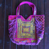 Pink Suede Gold Rockstar Handbag