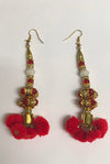 Golden Red Poms - Natural Wonders Earrings Collection