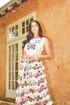 Asymmetrical Frill Dress - Floral Embroidery by Frankie + Dash