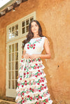 Asymmetrical Frill Dress - Floral Embroidery by Frankie + Dash