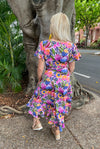 Banksia Print Wrap Frill Dress  - Custom Design by SFH