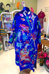 Suzani Coat in Royal Blue Velvet - Rooster Back