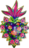 Hand-painted Mexican Heart Wall Hanging