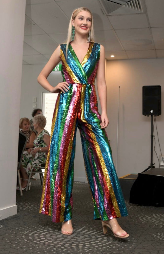 Sequin Jumpsuit | Rainbow | Lady Jane Sequins