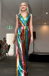 Harry Styles Sequinned Jumpsuit in Rainbow Sparkles Sequins